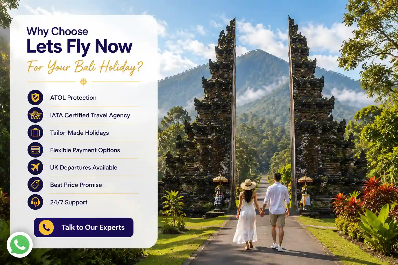 Why choose Lets fly now for bali holidays