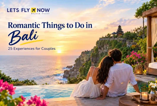 Romantic Bali getaway for couples with a beautiful tropical sunset